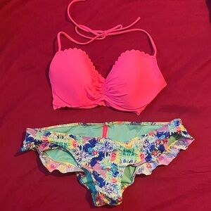 Victoria's Secret Pink and Multicolor Bikini